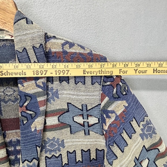 Orvis Tapestry Jacket Womens M Multicolor Western Aztec Southwestern Made USA - Picture 7 of 14